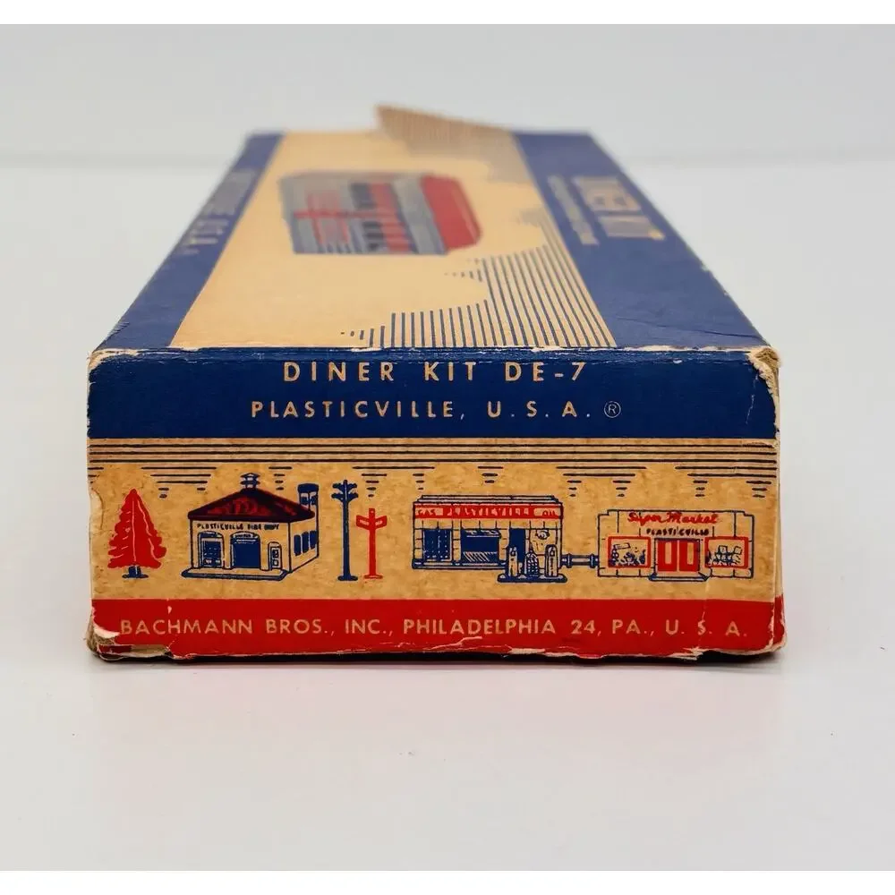 Plasticville O & S Gauge Diner Kit Chrome & Red DE-7 Complete w/ Box
